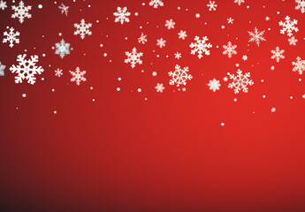 Fototapeta na wymiar Christmas background with snowflakes and stars on a red background.
