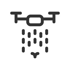 Drone agriculture line pixel perfect icon