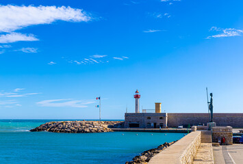 View of Menton, a town on the French Riviera in southeast France known for beaches and the Serre de la Madone garden