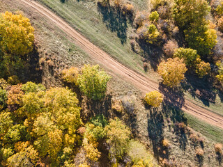 Fototapeta premium Autumn view of Cherna Gora mountain, Bulgaria
