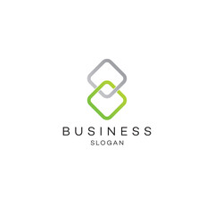 Two squire logo design business solution Abstract vector brand flat Icon design vector modern minimal style illustration emblem sign symbol logotype typography