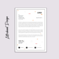 Creative A4 Letterhead Design Template 