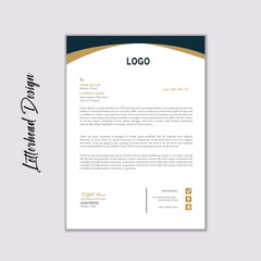 Abstract A4 Letterhead Design Template 