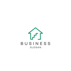 Real estate home stairs house simple Professional logo design business solution Abstract vector brand flat Icon design vector modern minimal style illustration emblem sign symbol logotype typography