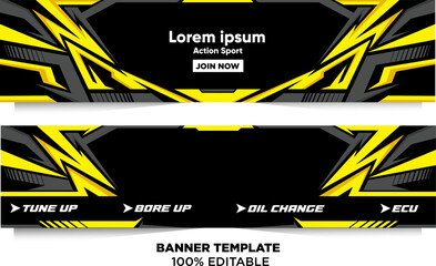 Automotive banner and decals design