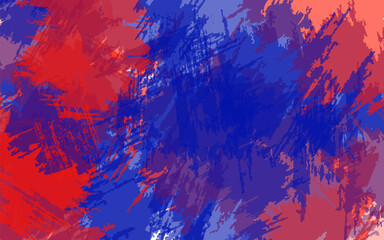 Abstract grunge texture splash paint blue and red color background
