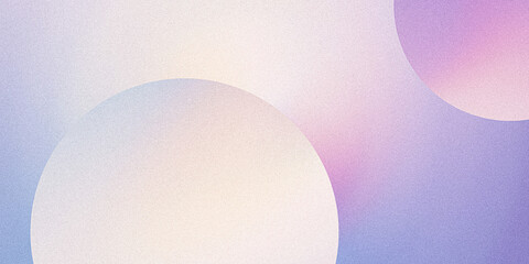 Grainy banner abstract gradient sphere circle purple pink yellow light geometric shape noise texture poster design
