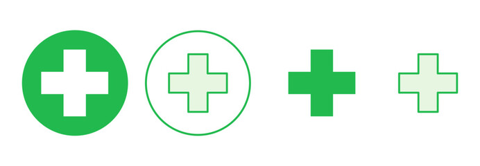 Obraz premium Plus Icon set. Add plus icon