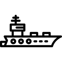 Obraz premium Aircraft carrier Icon