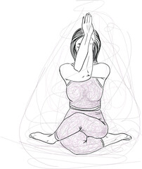 Woman exercise in yoga posture