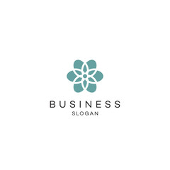 Floral elegance motif embroidery logo design business solution Abstract vector brand flat Icon design vector modern minimal style illustration emblem sign symbol logotype typography