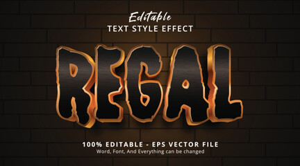 Editable text style effect, regal text style theme - obrazy, fototapety, plakaty