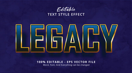 Editable text style effect, legacy text style theme