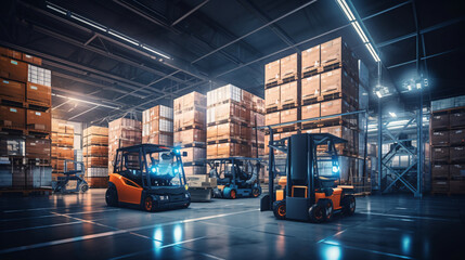 AI-Enhanced Warehouse Logistics: Robotics Revolutionizing Storage with Connected Forklifts and Devices