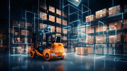 AI-Enhanced Warehouse Logistics: Robotics Revolutionizing Storage with Connected Forklifts and Devices