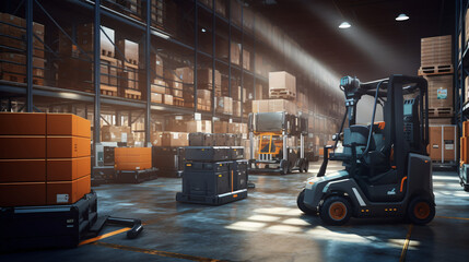 AI-Enhanced Warehouse Logistics: Robotics Revolutionizing Storage with Connected Forklifts and Devices