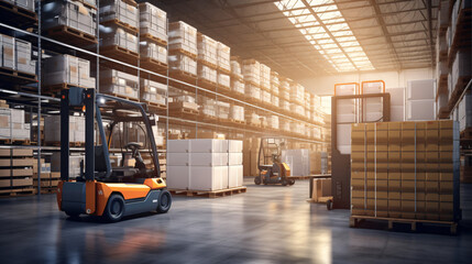 AI-Enhanced Warehouse Logistics: Robotics Revolutionizing Storage with Connected Forklifts and Devices