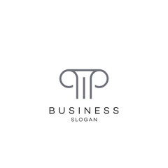 Architecture law construction consultant attorney piller logo design business solution Abstract vector brand flat Icon design vector modern minimal style illustration emblem logotype typography