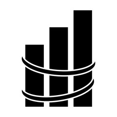 Financial business logo or financial graphic logo.Logo for financial business results data.With icon design vector template illustration.