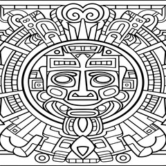 Mayans Mandalacoloring page
