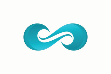 infinity logo design with modern concept premium vector