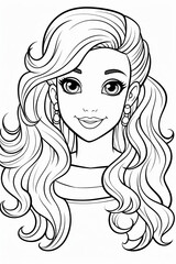 Barbie coloring page, Generative AI