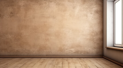 Spacious Interior: Empty Room with White Wall and Window