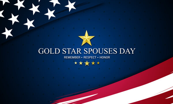 Happy Gold Star Spouses Day Background Vector Illustration