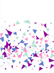 Colored triangles abstract geometric pattern with. Can be used as poster, banner, border, background, wallpaper, card, print, web. Vector illustration