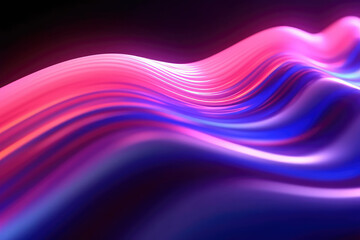 Fototapeta premium Abstract technology futuristic neon circle glowing blue and pink light. Dynamic translucent soft gradient. Generative AI.