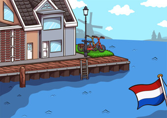 Holland Background. Vector illustration with simple gradients.