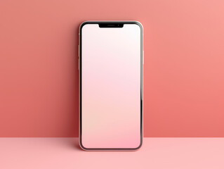 Blank Phone Screen Mockup Lying Flat