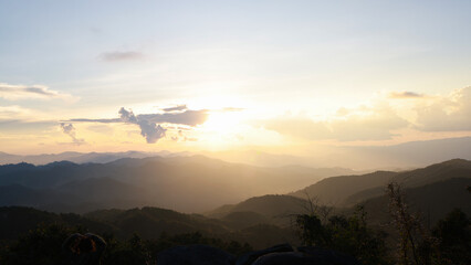Natural mountain view,High mountain in morning time. Beautiful natural landscape