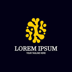 Brain Logo design vector template. Thinking about idea concept. Brainstorm power thinking brain Logotype. Brain Logo Icon.