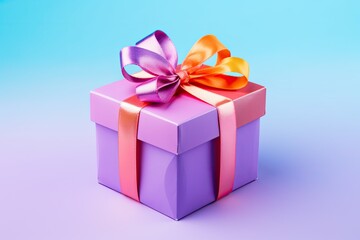 Obraz premium Colorful background with gift box.