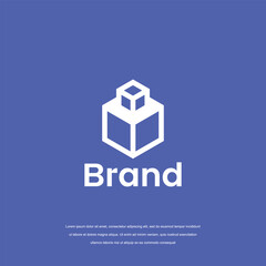 Box Logo designs concept vector, Box in box logo