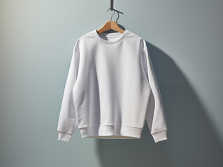 Plain white sweat shirt mockup template for men women with space for logo or design sweater mockup