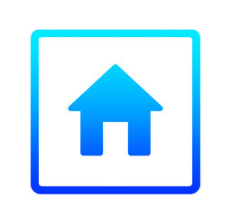青いグラデーションの家アイコン
