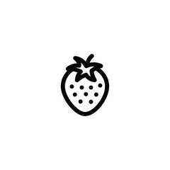 Strawberry icon vector. outline icon For Web and mobile apps