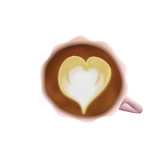 Obraz premium Illustration of a coffee drink 