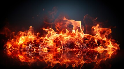 Fototapeta na wymiar Fire Flames Burning Red Hot Sparks, Abstract Background, Effect Background HD For Designer