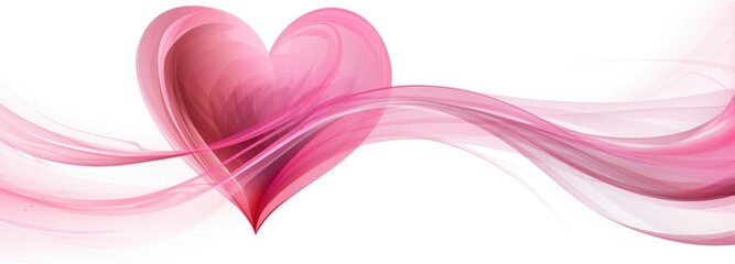 Abstract pink heart on a light background