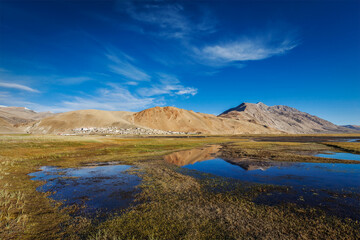 Korzok village on Tso Moriri, Ladakh, India