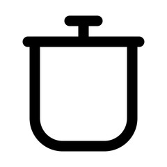 saucepen line icon 