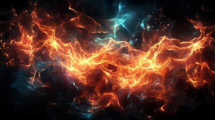 Fototapeta na wymiar Mystical Blue Fire, Abstract Background, Effect Background HD For Designer