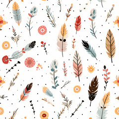 Seamless pattern of Boho - Bohemian style. Wrapping paper pattern