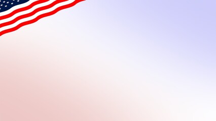 Background copy space area with the American Flag. It can be used as a template for the 4th of July, Veterans Day, Patriot Day, Pearl Harbor Day, President Day, Civil Rights Day, Bill of Rights Day. - obrazy, fototapety, plakaty