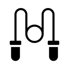 jumping rope glyph icon illustration vector graphic. Simple element illustration vector graphic, suitable for app, websites, and presentations isolated on white background