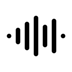 sound waves line icon