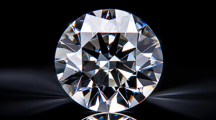 Diamond laying on a clean table